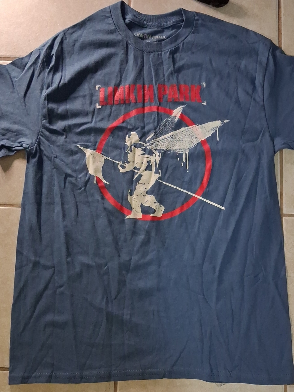 Linkin Park Unisex Sz M Blue Authentic Licensed Graphic Band Tshirt NWOT